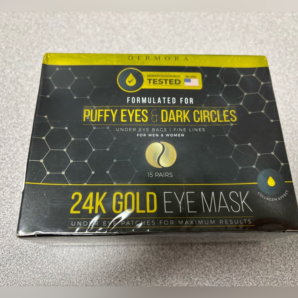 Dermora Eye Mask Golden Glow for Puffy Eyes & Dark Circles New